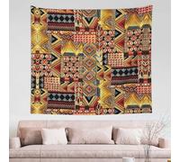 POCUK African Textile Patchwork Wall Decoration Tapestry 60x51in (Horizontal) Room Interior And Exterior Wall Decoration