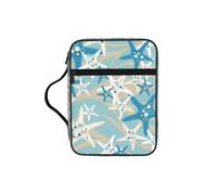 POCUK Beautiful Starfish Bible Storage Bag Carrying Book Case Church Bag Bible Protective with Handle