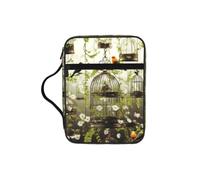 POCUK Birdcages and Birds Bible Storage Bag Carrying Book Case Church Bag Bible Protective with Handle