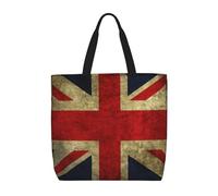 POCUK British Flag Tote Bags Cute One-Shoulder Multi Purpose Tote Storage Bag