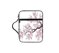 POCUK Cherry Blossoms Tree Bible Storage Bag Carrying Book Case Church Bag Bible Protective with Handle