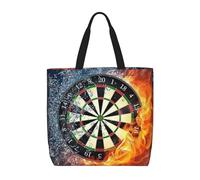 POCUK Dart Board Tote Bags Cute One-Shoulder Multi Purpose Tote Storage Bag