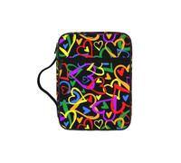 POCUK Gay Pride Rainbow Bible Storage Bag Carrying Book Case Church Bag Bible Protective with Handle