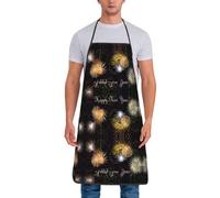 POCUK Happy New Year Apron Adult Apron For Cooking Restaurant Hotel Functional Chef Smock