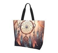 POCUK Native American Dream Catcher Shoulder Bag Large Capacity Handheld Storage Bag