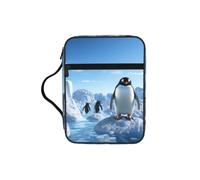 POCUK Penguin Antarctica Ice Bible Storage Bag Carrying Book Case Church Bag Bible Protective with Handle