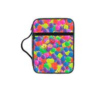 POCUK Pickleball Balls Colors Pattern Bible Storage Bag Carrying Book Case Church Bag Bible Protective with Handle