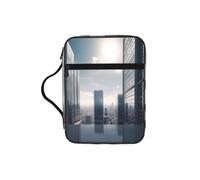 POCUK Skyscraper Buildings Bible Storage Bag Carrying Book Case Church Bag Bible Protective with Handle