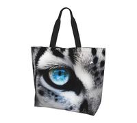 POCUK Snow Leopard Eye Shoulder Bag Large Capacity Handheld Storage Bag