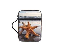 POCUK Starfish On The Beach Bible Storage Bag Carrying Book Case Church Bag Bible Protective with Handle