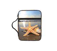 POCUK Starfish Shell Sunny Beach Bible Storage Bag Carrying Book Case Church Bag Bible Protective with Handle