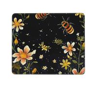 POCUK Stars And Bees Mouse Pad Office Desk Mat Writing Mat With Lock Edge Gaming Mouse Pad