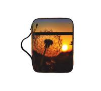POCUK Sunset Dandelion Bible Storage Bag Carrying Book Case Church Bag Bible Protective with Handle