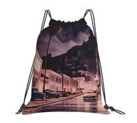 POCUK The Old Hollywood Drawstring Backpack Outdoor Portable Backpack Simple Casual Travel Beach School Bag