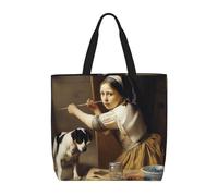 POCUK The Painting Controversy Tote Bags Cute One-Shoulder Multi Purpose Tote Storage Bag