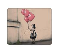 POCUK There Is Always Hope And Girl With Balloons Mouse Pad Office Desk Mat Writing Mat With Lock Edge Gaming Mouse Pad