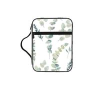 POCUK White Natural Greenery Twig Bible Storage Bag Carrying Book Case Church Bag Bible Protective with Handle
