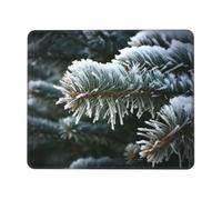 POCUK Winter Frost On Spruce Tree Mouse Pad Office Desk Mat Writing Mat With Lock Edge Gaming Mouse Pad