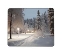 POCUK Winter Park Mouse Pad Office Desk Mat Writing Mat With Lock Edge Gaming Mouse Pad