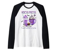 Pocus Hocus Coffee Drinks Shirt Hocus I Need Coffee Raglan Baseball Tee