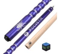 POCUSTIK Pool Cue Set 58" 2-Piece, Professional Billiard Table Cues Canadian Maple, Ergonomic Design Shoot Pool Stick for Men Women- Purple,18 19 20 21 Oz