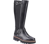 Pod Aleena Leather/Textile Womens Black Boots - Size UK 3