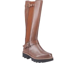 Pod Aleena Leather/Textile Womens Tan Boots - Size UK 3