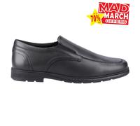 Pod Carpenter Senior Boys School Shoes Leather Slip On Black