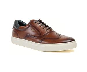 Pod Dobbs Leather Mens Tan Brogues Shoes - Size UK 7