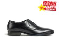 Pod Duke Mens Leather Derby Shoes Classic Lace Up Formal Shoes Black