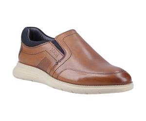 Pod Holden Leather/Textile Mens Cognac Trainers - Brown - Size UK 7