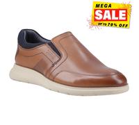Pod Holden Mens Casual Slip-On Everyday Leather Trainers Sneaker Tan