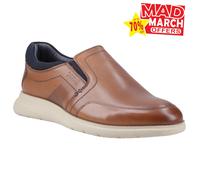 Pod Holden Mens Casual Slip-On Everyday Leather Trainers Sneaker Tan
