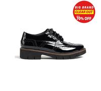 Pod Kacey Womens Patent Leather Shoes Smart Casual Formal Brogues Black