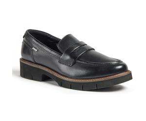 Pod Kaltin Leather Women's Black Loafers - UK 7