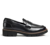 Pod Kaltin Womens Leather Loafer Shoes - Black - Size UK 3