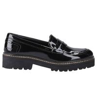 Pod Kenny Leather Women's Black Patent Loafers UK 6
