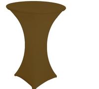 pod linen 25 colours available Spandex Poseur Table stretch Cover Cocktail Tablecloth Ø 60 cm 4 legs (brown)