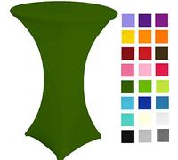 pod linen Spandex Poseur Table stretch Cover Cocktail Tablecloth Ø 60 cm 4 legs (green)