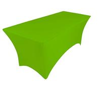pod linen spandex stretch cover tablecloth for 6ft foot table 183x75x75cm (green light)