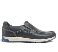 POD Mens Sean Italian Leather Boat Shoes (10 UK) (Navy)