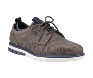 Pod Murphy Leather Mens Grey Lace-Up Shoes - Size UK 8