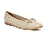 Pod Priya Leather WoMens Taupe Flats - Size UK 5