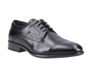 Pod Ralph Leather Mens Black Oxford Shoes - Size UK 7