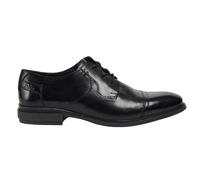 Pod Savage Leather/Textile Men's Black Lace-Up Shoes UK 6