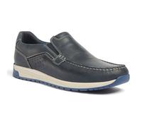 Pod Sean Leather Mens Navy Boat Shoes - Size UK 8