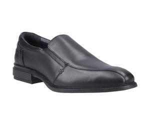 Pod Spear Leather Mens Black Slip-On Shoes - Size UK 8