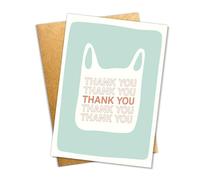 Podagree (5.3x8 Inch) Thank You Card, Simple and Modern Design, Minimalist Gratitude Card for Friends & Family, Folded Card with Envelope