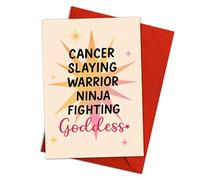 Podagree Cancer Slaying Warrior Ninja Fighting Goddess Card, Breast Cancer