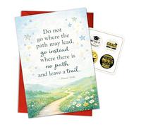Podagree Do Not Go Where the Path May Lead Graduation Greeting Card, Inspirational Gift for Graduates, Parents, Family, Teachers, Mentors, Classmates, Siblings, Aunts, Uncles, Coaches, Alumni Gra27